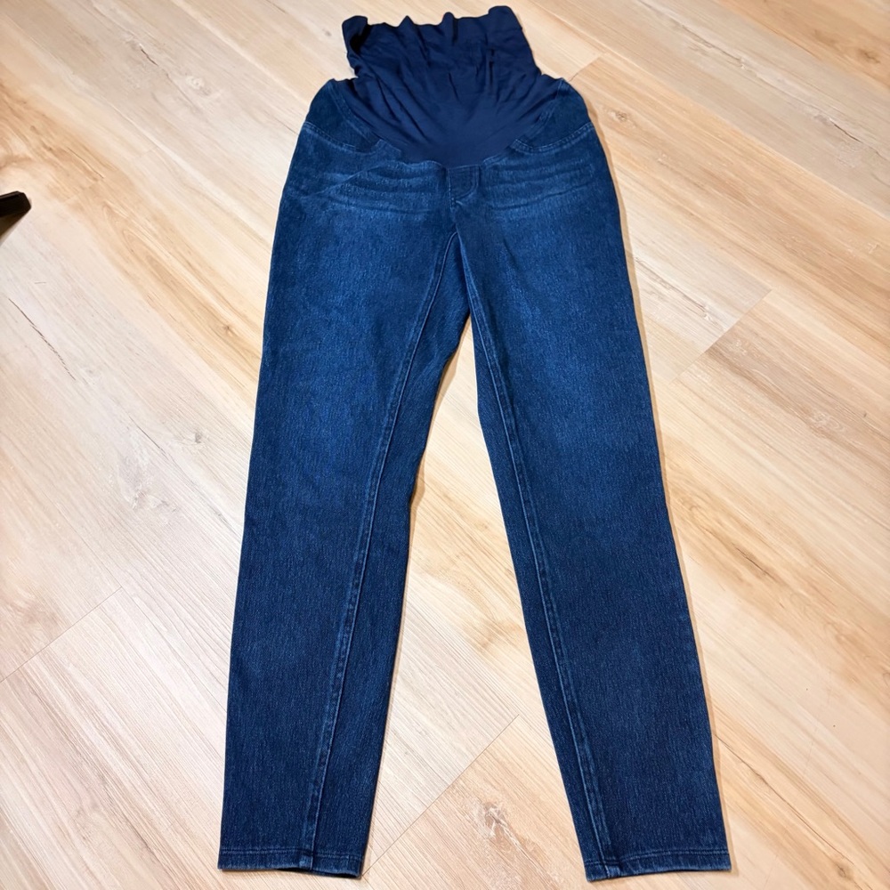 Spanx Mama Maternity Jean-ish Leggings S Dark Blue